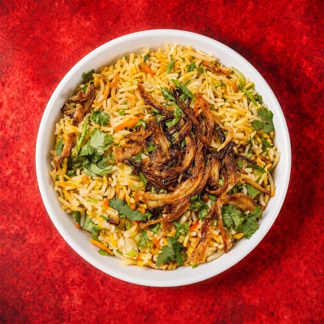 Hyderabadi Chicken Dum Biryani.